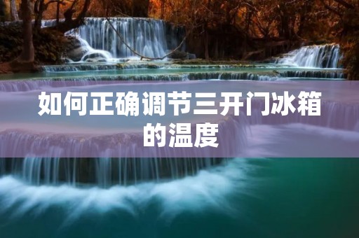 如何正确调节三开门冰箱的温度
