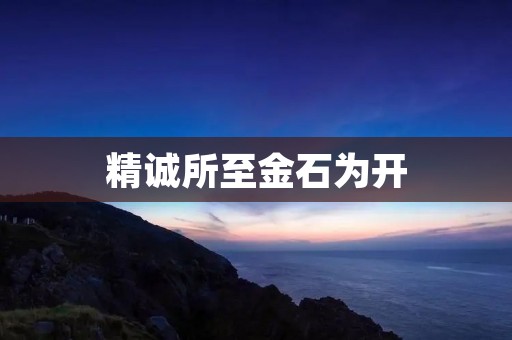 精诚所至金石为开:探索成功背后的真谛