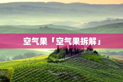 空气果「空气果拆解」