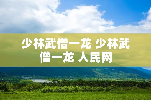 少林武僧一龙 少林武僧一龙 人民网 少林武僧一龙 少林武僧一龙 人民网