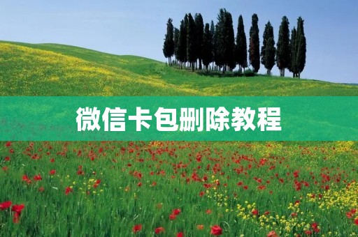 微信卡包删除教程：轻松解决微信卡包占用手机空间问题