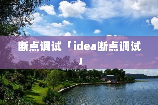 断点调试「idea断点调试」 断点调试「idea断点调试」
