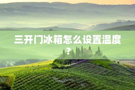 三开门冰箱怎么设置温度? 三开门冰箱怎么设置温度?
