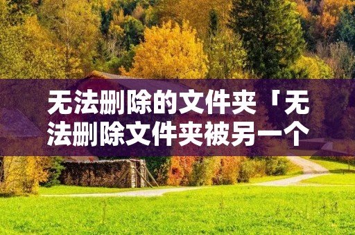 无法删除的文件夹「无法删除文件夹被另一个程序使用怎么办」 无法删除的文件夹「无法删除文件夹被另一个程序使用怎么办」