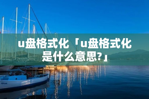 u盘格式化「u盘格式化是什么意思?」 u盘格式化「u盘格式化是什么意思?」