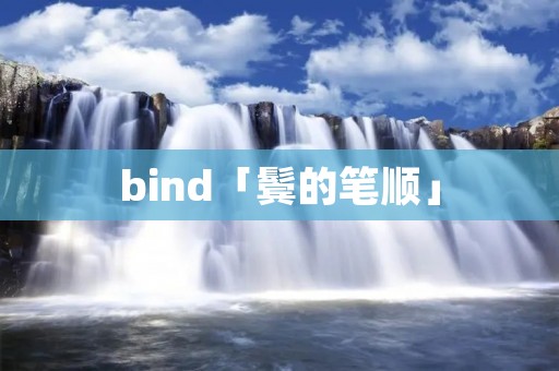 bind「鬓的笔顺」