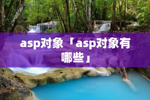 asp对象「asp对象有哪些」
