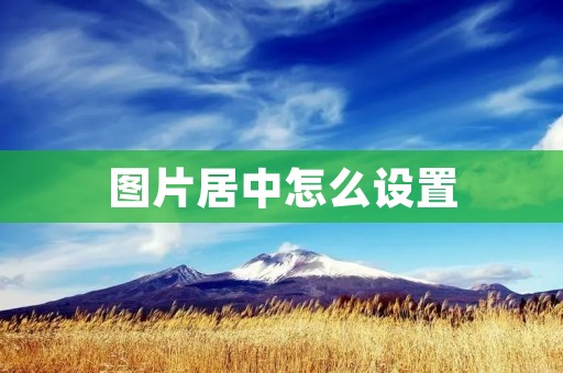 图片居中怎么设置