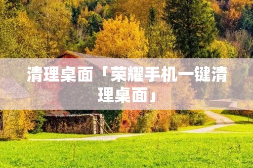 清理桌面「荣耀手机一键清理桌面」
