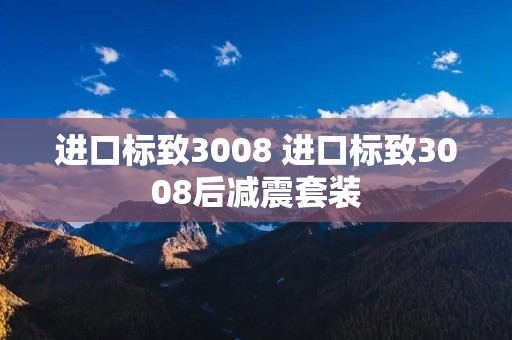进口标致3008 进口标致3008后减震套装