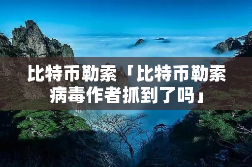 比特币勒索「比特币勒索病毒作者抓到了吗」 比特币勒索「比特币勒索病毒作者抓到了吗」