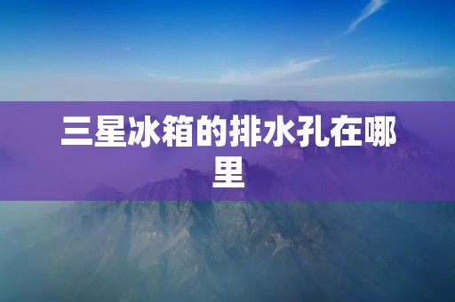 三星冰箱的排水孔在哪里