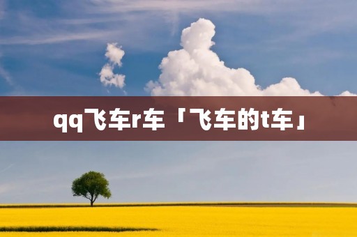qq飞车r车「飞车的t车」 qq飞车r车「飞车的t车」