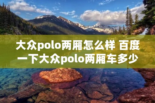 大众polo两厢怎么样 百度一下大众polo两厢车多少钱