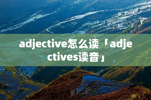 adjective怎么读「adjectives读音」