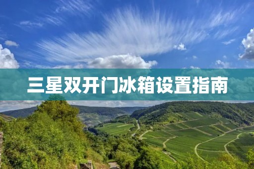 三星**门冰箱设置指南 三星**门冰箱设置指南