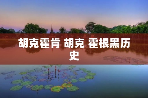 胡克霍肯 胡克 霍根黑历史 胡克霍肯 胡克 霍根黑历史