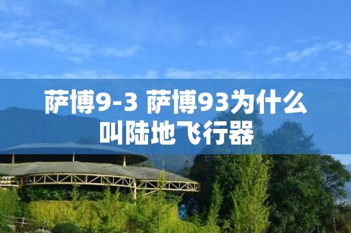萨博9-3 萨博93为什么叫陆地飞行器