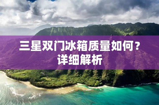 三星双门冰箱质量如何?详细解析