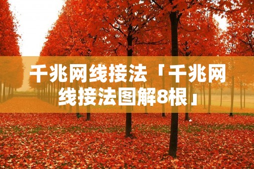 千兆网线接法「千兆网线接法图解8根」 千兆网线接法「千兆网线接法图解8根」