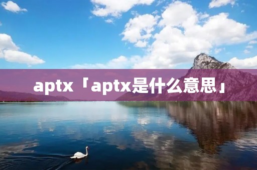 aptx「aptx是什么意思」