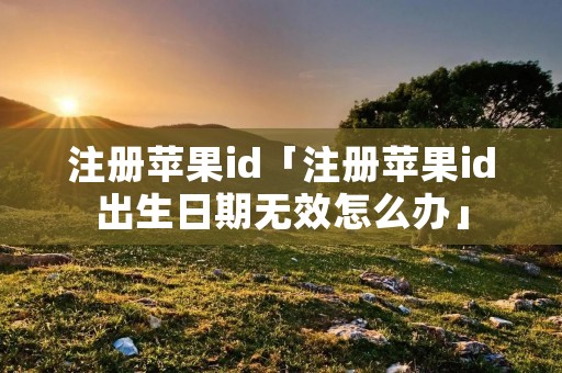 注册苹果id「注册苹果id出生日期无效怎么办」 注册苹果id「注册苹果id出生日期无效怎么办」