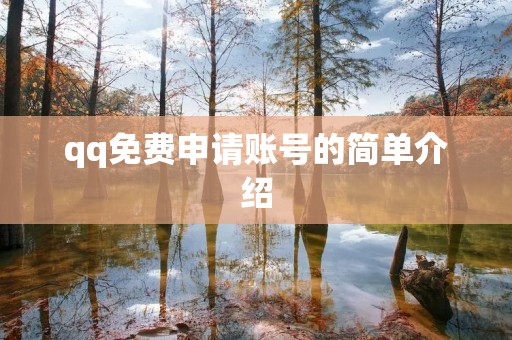 qq免费申请账号的简单介绍