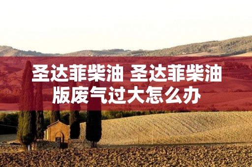 圣达菲柴油 圣达菲柴油版废气过大怎么办