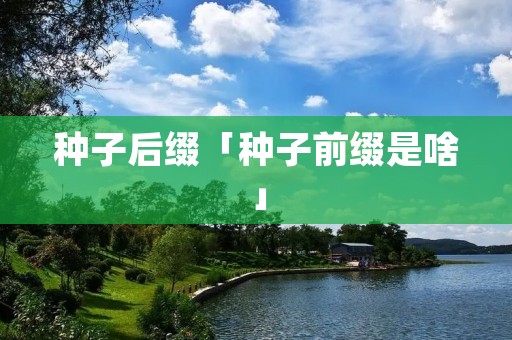 种子后缀「种子前缀是啥」