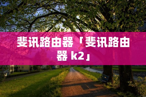 斐讯路由器「斐讯路由器 k2」