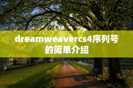 dreamweavercs4序列号的简单介绍