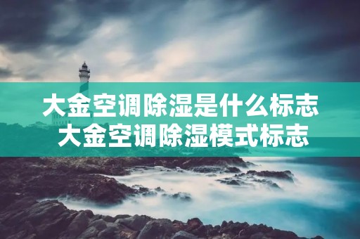 大金空调除湿是什么标志 大金空调除湿模式标志