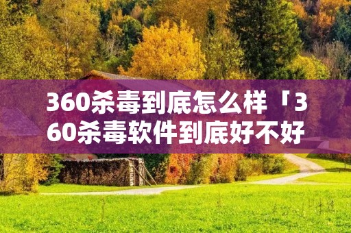 360杀毒到底怎么样「360杀毒软件到底好不好」 360杀毒到底怎么样「360杀毒软件到底好不好」