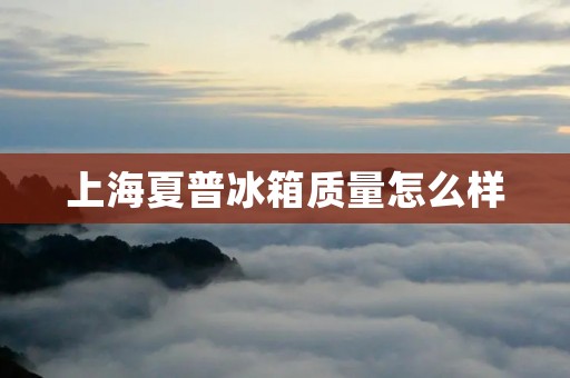 上海夏普冰箱质量怎么样