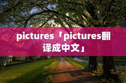 pictures「pictures翻译成中文」