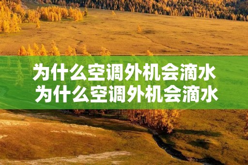 为什么空调外机会滴水 为什么空调外机会滴水的原因