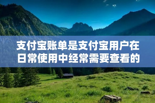 支付宝账单是支付宝用户在日常使用中经常需要查看的重要信息，通过查看支付宝账单，用户可以了解自己的消费情况、收入来源以及资金流动情况等。那么，怎么看支付宝账单呢？