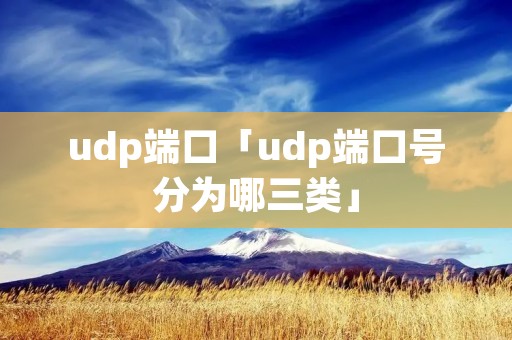 udp端口「udp端口号分为哪三类」 udp端口「udp端口号分为哪三类」