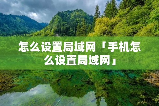 怎么设置局域网「手机怎么设置局域网」