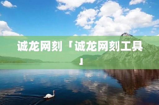 诚龙网刻「诚龙网刻工具」