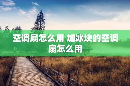 空调扇怎么用 加冰块的空调扇怎么用