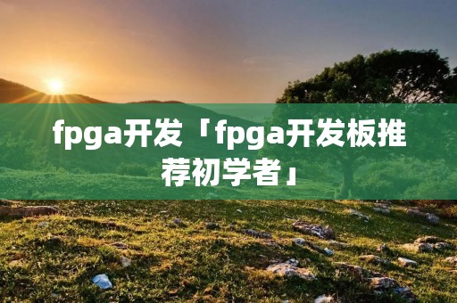 fpga开发「fpga开发板推荐初学者」