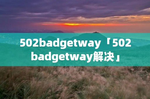 502badgetway「502badgetway解决」 502badgetway「502badgetway解决」