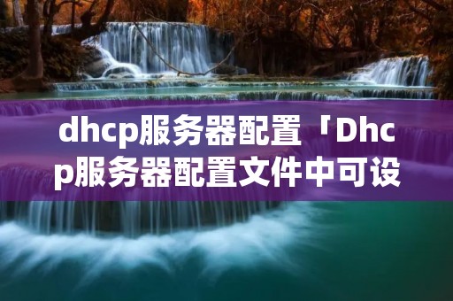 dhcp服务器配置「Dhcp服务器配置文件中可设置多个作用域」 dhcp服务器配置「Dhcp服务器配置文件中可设置多个作用域」