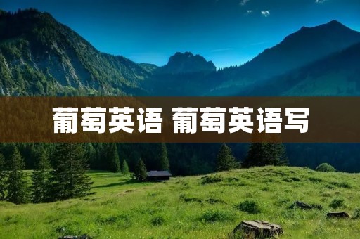 葡萄英语 葡萄英语写