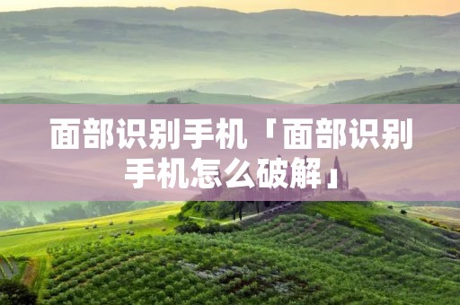 面部识别手机「面部识别手机怎么破解」 面部识别手机「面部识别手机怎么破解」