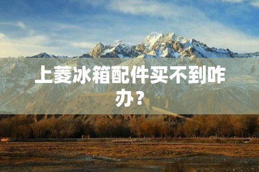 上菱冰箱配件买不到咋办？
