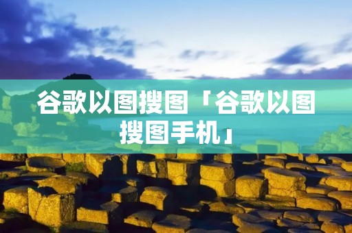 谷歌以图搜图「谷歌以图搜图手机」