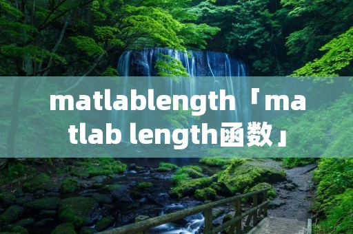 matlablength「matlab length函数」