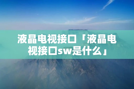 液晶电视接口「液晶电视接口sw是什么」 液晶电视接口「液晶电视接口sw是什么」